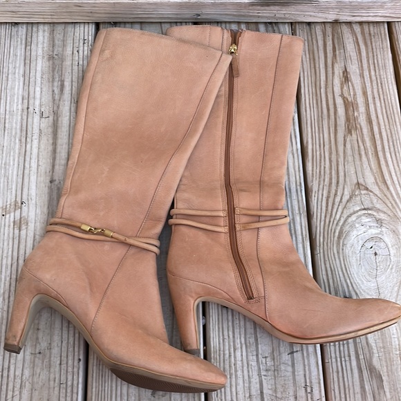 ECCO Tall Camel Colored Boots Size 41 - Picture 2 of 12